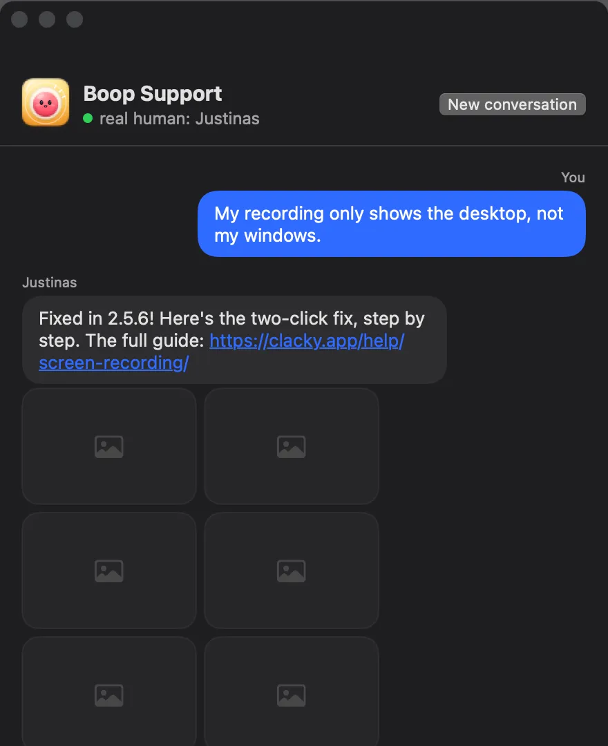Boop Support in Clacky